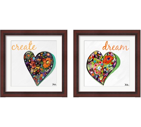 Expressive Heart 2 Piece Framed Art Print Set by Patricia Pinto