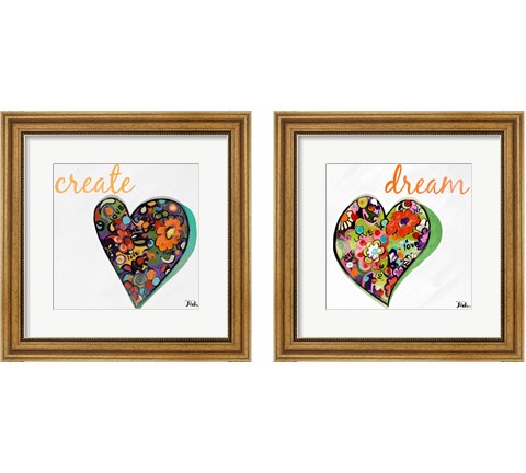 Expressive Heart 2 Piece Framed Art Print Set by Patricia Pinto