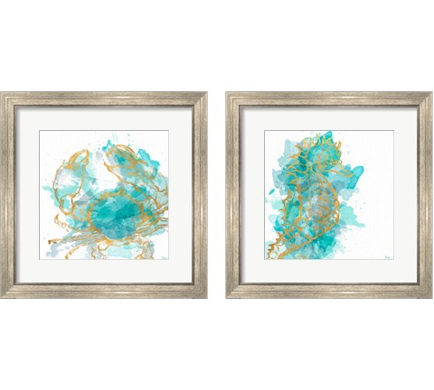 Watercolor Surf Side 2 Piece Framed Art Print Set by Patricia Pinto