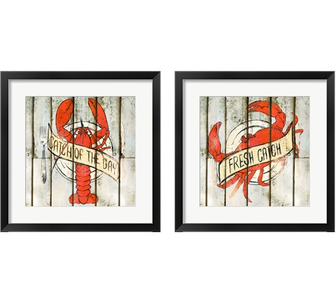 Catch of the Day Square 2 Piece Framed Art Print Set by SD Graphics Studio