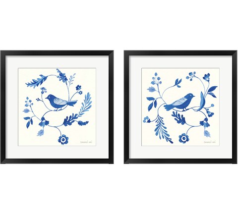 Songbird Celebration 2 Piece Framed Art Print Set by Danhui Nai