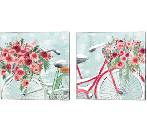 Holiday Ride 2 Piece Canvas Print Set by Dina June