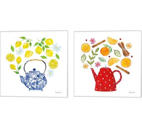 Organic Tea  2 Piece Canvas Print Set by Farida Zaman
