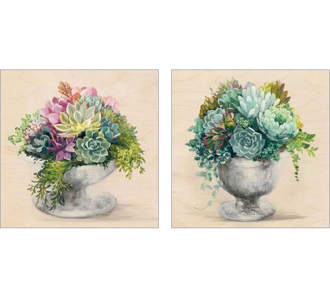 Festive Succulents 2 Piece Art Print Set by Julia Purinton