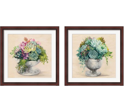 Festive Succulents 2 Piece Framed Art Print Set by Julia Purinton