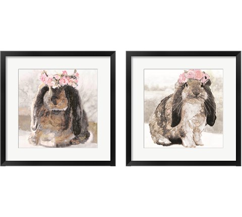 Bunny Olivia 2 Piece Framed Art Print Set by Stellar Design Studio