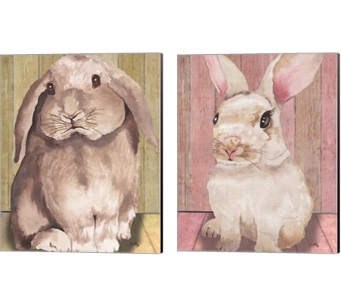Bunny  2 Piece Canvas Print Set by Elizabeth Medley