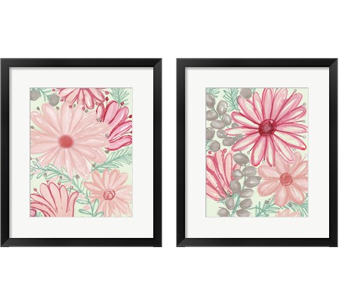 Color Burst Blooms 2 Piece Framed Art Print Set by Elizabeth Medley