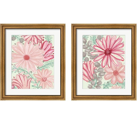 Color Burst Blooms 2 Piece Framed Art Print Set by Elizabeth Medley