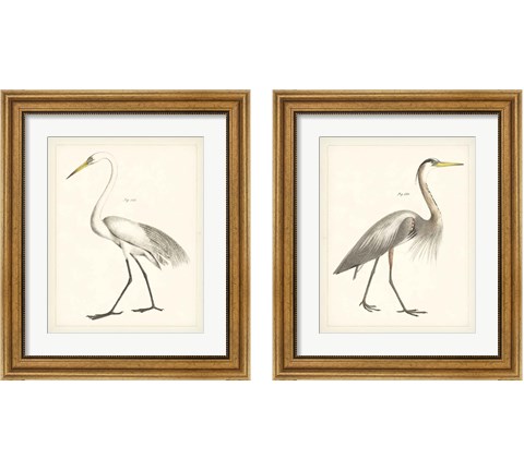 Vintage Heron 2 Piece Framed Art Print Set by Wild Apple Portfolio