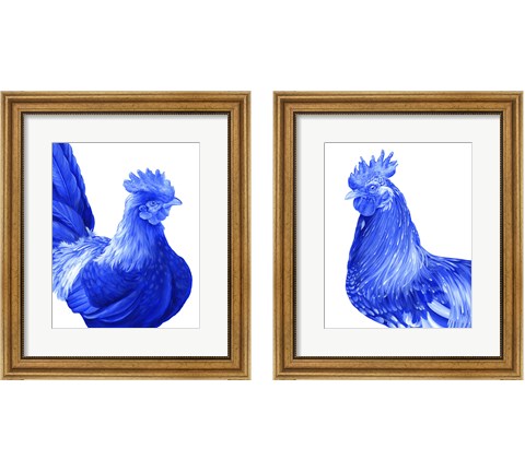 Blue Rooster 2 Piece Framed Art Print Set by Kelsey Wilson