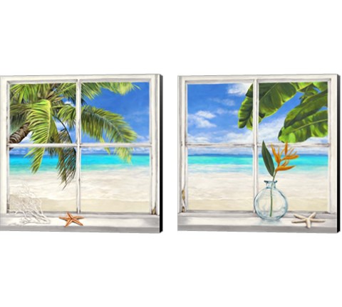 Horizon Tropical 2 Piece Canvas Print Set by Remy Dellal