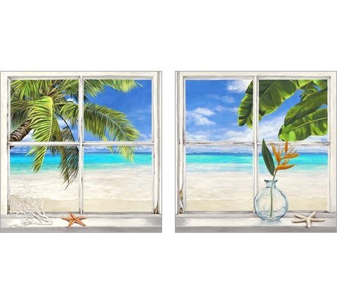 Horizon Tropical 2 Piece Art Print Set by Remy Dellal