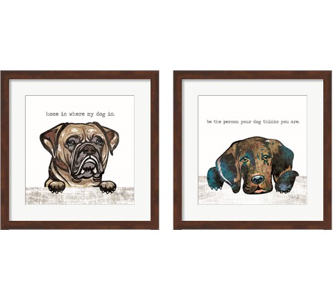 Dog Lover 2 Piece Framed Art Print Set by Marla Rae