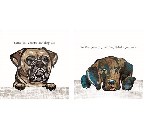 Dog Lover 2 Piece Art Print Set by Marla Rae