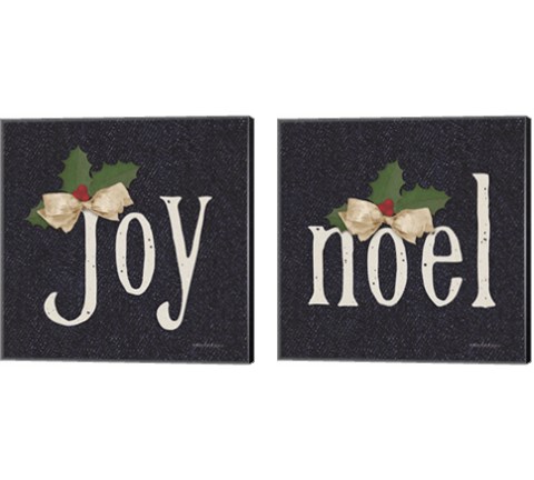Joy & Noel 2 Piece Canvas Print Set by Bluebird Barn