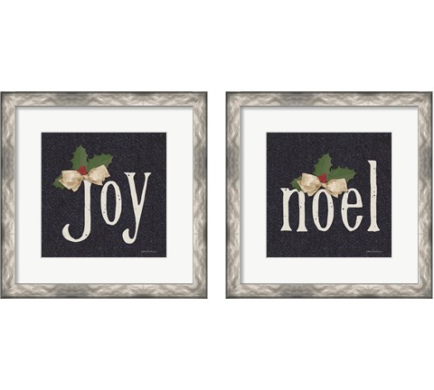 Joy & Noel 2 Piece Framed Art Print Set by Bluebird Barn
