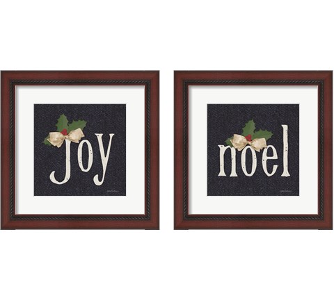 Joy & Noel 2 Piece Framed Art Print Set by Bluebird Barn