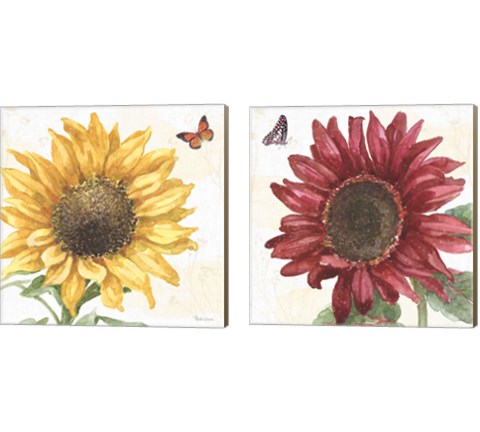 Sunflower Splendor 2 Piece Canvas Print Set by Beth Grove