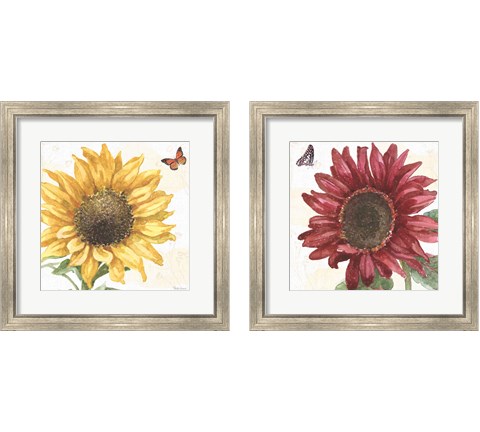 Sunflower Splendor 2 Piece Framed Art Print Set by Beth Grove