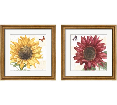 Sunflower Splendor 2 Piece Framed Art Print Set by Beth Grove