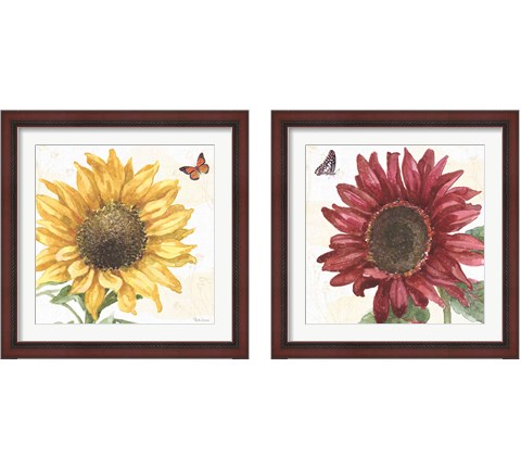 Sunflower Splendor 2 Piece Framed Art Print Set by Beth Grove