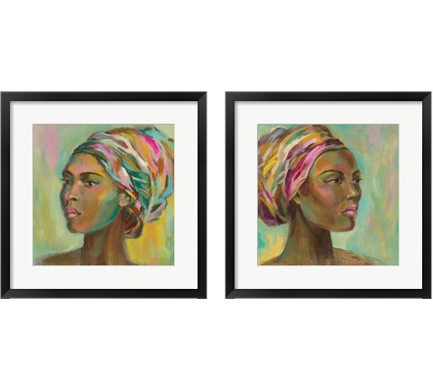 African Woman 2 Piece Framed Art Print Set by Silvia Vassileva