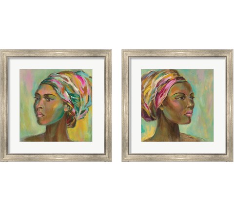 African Woman 2 Piece Framed Art Print Set by Silvia Vassileva