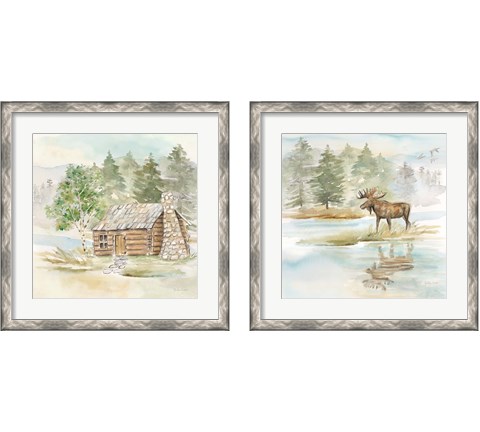 Woodland Reflections 2 Piece Framed Art Print Set by Cynthia Coulter
