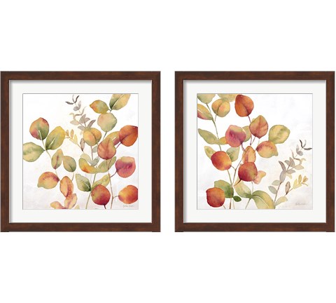 Eucalyptus Leaves Spice 2 Piece Framed Art Print Set by Cynthia Coulter
