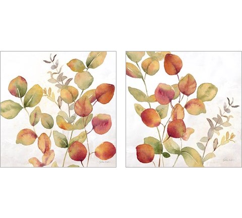 Eucalyptus Leaves Spice 2 Piece Art Print Set by Cynthia Coulter