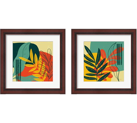 Mid Century Modern  2 Piece Framed Art Print Set by Becky Thorns