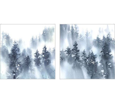 Misty Forest 2 Piece Art Print Set by Katrina Pete