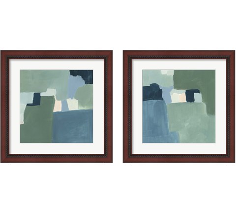 Teal and Sage 2 Piece Framed Art Print Set by Victoria Barnes