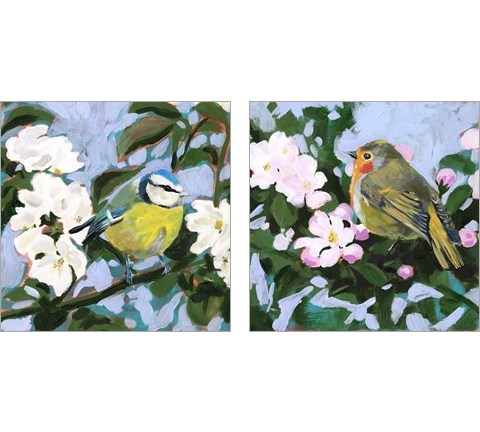 Perching  2 Piece Art Print Set by Victoria Borges