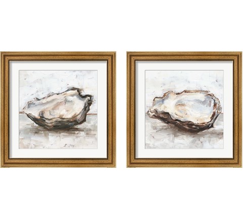 Oyster Study 2 Piece Framed Art Print Set by Ethan Harper