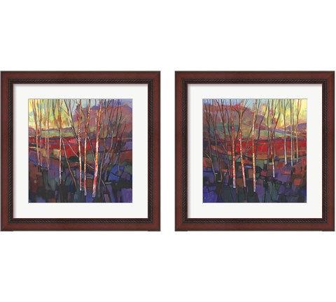 Patchwork Trees 2 Piece Framed Art Print Set by Timothy O'Toole