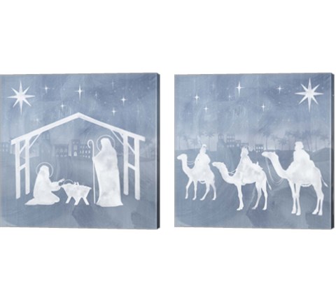 Star of Bethlehem 2 Piece Canvas Print Set by Grace Popp