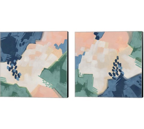 Pixel Data 2 Piece Canvas Print Set by June Erica Vess