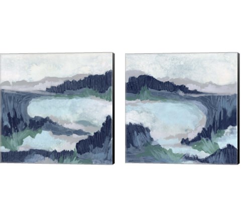 Blue Marsh Grove 2 Piece Canvas Print Set by June Erica Vess