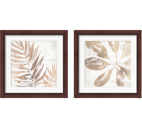 Neutral Palm Fossil 2 Piece Framed Art Print Set by June Erica Vess