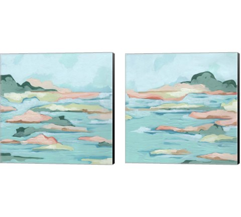 Seafoam Coast 2 Piece Canvas Print Set by June Erica Vess