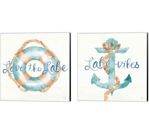 Lake Love 2 Piece Canvas Print Set by Dina June