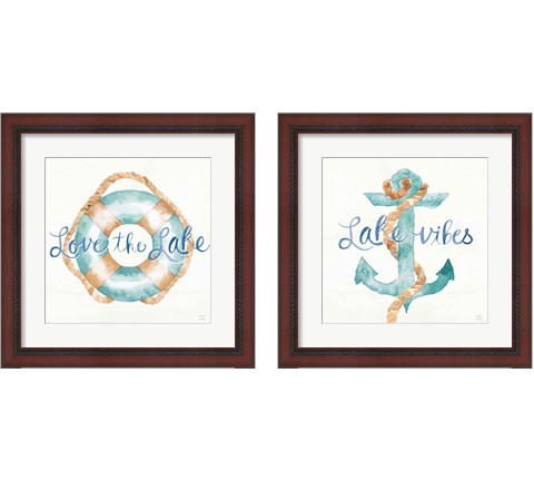 Lake Love 2 Piece Framed Art Print Set by Dina June