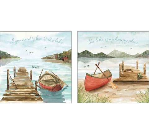 Lake Love 2 Piece Art Print Set by Dina June