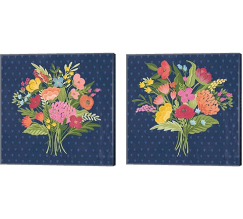 Love Letters 2 Piece Canvas Print Set by Laura Marshall