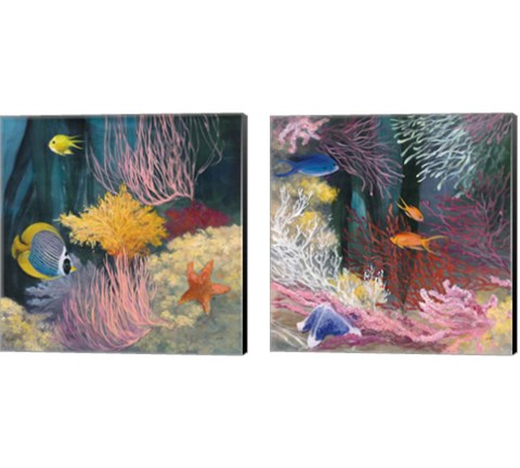 Coastal Reef 2 Piece Canvas Print Set by Julia Purinton