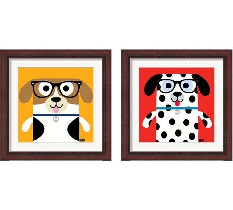 Bow Wow Dogs 2 Piece Framed Art Print Set by Todd Art