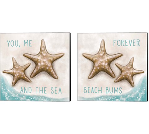 Forever Beach Bums 2 Piece Canvas Print Set by Elizabeth Tyndall