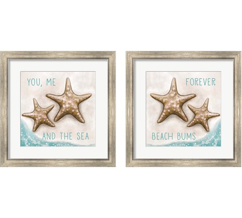 Forever Beach Bums 2 Piece Framed Art Print Set by Elizabeth Tyndall